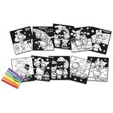 Hello Kitty and Friends set za bojanje bar&amp;scaron;unastih slika, 10 motiva i 6 flomastera Slike