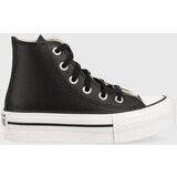 Converse Dječje kožne starke CON OBUWIE A01015C EVA LIFT boja: crna | shoptok.hr