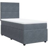 Box spring krevet s madracem tamnosivi 80 x 200 cm baršunasti | shoptok.hr