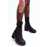 Sergio Leone Women's Boots on Massive Heel Black Tozanna | Shoptok.si