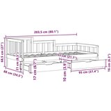 vidaXL Dnevna postelja s predali 80x200 cm trdna borovina, (21303359) | Shoptok.si
