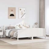 Furnova Posteljni okvir brez vzmetnice bel 180x200 cm trdna borovina, (21935630) Cene