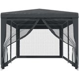 Šator za zabave sa 6 mrežastih bočnih zidova antracit 3x6m HDPE | shoptok.hr