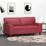  Dvosjed od tkanine crvena boja vina 120 cm od umjetne kože | shoptok.hr