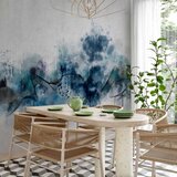  Foto tapeta - Abstract wave - minimalist composition with blue pattern 250x175 | shoptok.hr