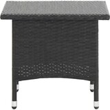 vidaXL Čajni stolić crni 50 x 50 x 47 cm od poliratana | shoptok.hr