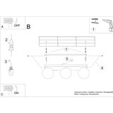  Stropna svetilka YOLI 3 bela, (21347707) | Shoptok.si