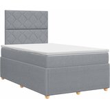  Boxspring krevet s madracem Svjetlosiva 120 x 190 cm Tkanina | shoptok.hr