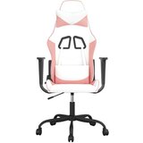  Masažni gaming stol Bela in roza umetno usnje | Shoptok.si