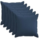  Presvlaka za jastuk 6 kom. HOUTEN Plava 60 x 60 cm Umjetni lan - Plava 60 x 60 cm 6 | shoptok.hr