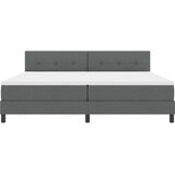  Krevet s opruga kutije Tamno siva 200 x 200 cm tkanina | shoptok.hr