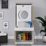 MID.YOU OMARICA ZA PRALNI STROJ bela, medeni hrast | Shoptok.si