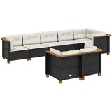  8-dijelni set vrtnih sofa od poliratana s jastucima crni Crna 63.5 x 63.5 x 62 cm | Shoptok.si
