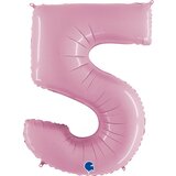  balon broj 5 pastelno roze sa helijumom Cene