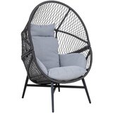 House Nordic Črn/siv vrtni fotelj iz umetnega ratana Rosario – | Shoptok.si