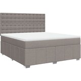 vidaXL Box spring postelja z vzmetnico taupe 180x200 cm blago, (21304999) | Shoptok.si