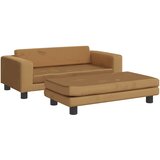  Krevet za pse s produžetkom smeđi 100 x 50 x 30 cm baršunasti | shoptok.hr