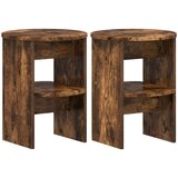  Pomoćni ormarić 2 pcs Dimljeni Hrast Ø40 x 50 cm | shoptok.hr