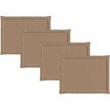  Sedežne blazine 4 pcs Taupe 47 x 36 x 2 cm Poliester, (5000232274) | Shoptok.si