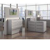 BISLEY Predalnik za obešalne mape ESSENTIALS, 2 vrsti, 4 predali, srebrn | Shoptok.si