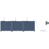  Vrtna saksija 3 pcs Sivi 120 x 40 x 37,5 cm Plastika | shoptok.hr