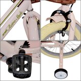 Enero Retro Style 18" roza otroško kolo s košarico in pomožnimi kolesi | Shoptok.si
