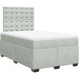  The Living Store Box spring postelja z vzmetnico svetlo siva 120x200 cm žamet - Box Spring Postelja, (21491412) | Shoptok.si