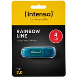 Intenso (Intenso) USB Flash drive 4GB Hi-Speed USB 2.0, Rainbow Line, PLAVI - USB2.0-4GB/Rainbow Cene