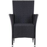  Zunanja jedilna garnitura 5-delna poli ratan črna, (20598307) | Shoptok.si