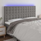  LED posteljno vzglavje temno sivo 180x5x118/128 cm blago, (20936057) Cene