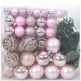 vidaXL Set božičnih okraskov med 300 LED 120 pcs Roza Plastika | Shoptok.si