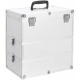  Kovčeg za šminku 37 x 24 x 40 cm srebrni aluminijski | shoptok.hr