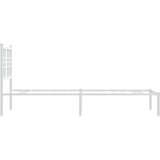  Metalni okvir za krevet s uzglavljem bijeli 80x200 cm | shoptok.hr