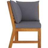 Modularna kutna sofa s tamnosivim jastucima bagremovo drvo | shoptok.hr