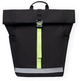 Lefrik Nahrbtniki Lars Roll Backpack - Black Lime Črna Cene