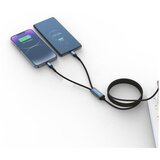 Swissten kabel 2u1 USB-C/2x USB-C, 100W, 50w+50w, 1,5m tekstilni crni | shoptok.hr