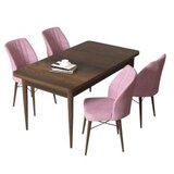 Hanah home set trpezarijski sto i 4 stolice arp baroque pink | ePonuda.com