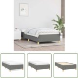 The Living Store Posteljni okvir brez vzmetnice temno siv 90x200 cm blago - Posteljni Okvir, (21737499) | Shoptok.si