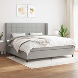  s oprugama i madracem svjetlosivi 200 x 200cm od tkanine | shoptok.hr