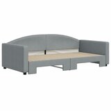  Dnevni krevet na razvlačenje svjetlosivi 100x200 cm od tkanine | shoptok.hr