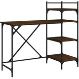  Stol za računalo s policama smeđa boja hrasta 120 x 47 x 109cm | shoptok.hr