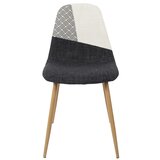 The home deco factory Stoli LOT DE 2 CHAISES FIRST PATCHWORK NOIR ET BLANC M1 Črna | Shoptok.si