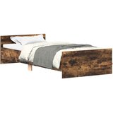  Okvir kreveta bez madraca dimljena boja hrasta 90x200 cm drveni | shoptok.hr