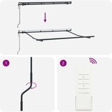  Skrovita tenda Antracit 250 x 200 cm tkanina - Antracit i bijela (antracitni okvir) 2 5 x 2 m Električna | shoptok.hr