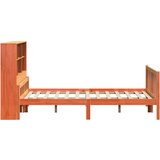 vidaXL Krevet s regalom za knjige bez madraca 160x200 cm masivno drvo | shoptok.hr