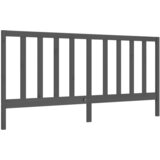  Okvir za krevet s uzglavljem sivi 200 x 200 cm od masivnog drva | shoptok.hr