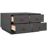  Stolić za kavu sivi 80 x 80 x 45 cm od masivne borovine | shoptok.hr