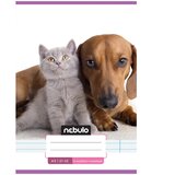 NEBULO uvezana bilježnica s crtama za 4. razred s motivom jazavčara i sive mačke, format A/5, 21-32 | shoptok.hr
