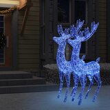  XXL akrilni božićni sobovi 250 LED 2 kom 180 cm plavi Slike