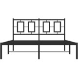 Metalni okvir za krevet s uzglavljem crni 140x190 cm | shoptok.hr